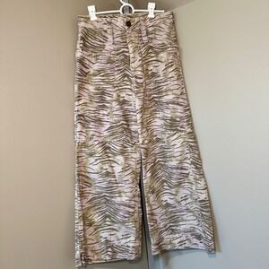 BDG Urban Outfitters Montana Wide Leg Utility Pants Tiger Stripe Print Cotton